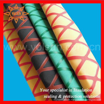 Red & Black Color Non-slip Textured Heat Shrink Tubing for Fishing Rods